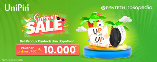 Beli Produk Fantech di Tokopedia GRATIS Voucher Diskon UPGC Rp 10.000 di Summer Sale 2023